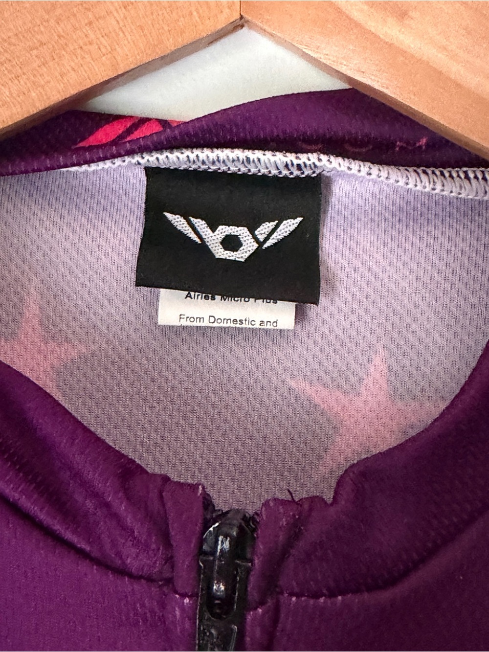 Twin Six Women’s Large Purple Pink Star Cycling Jersey USA Made Full Zip Bike - Picture 3 of 7